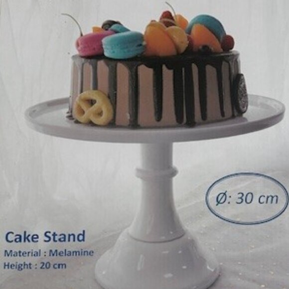 Round Cake Stand White 11" New in Box - Picture 2 of 5